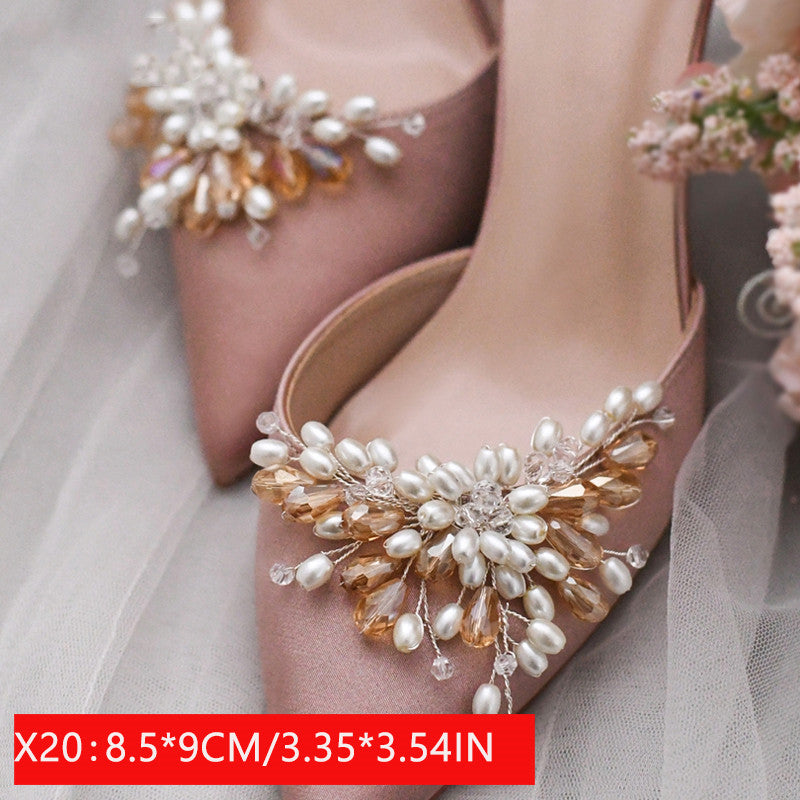 Ladies Wedding High Heels Fashion Buckle Accessories Clothes Decoration