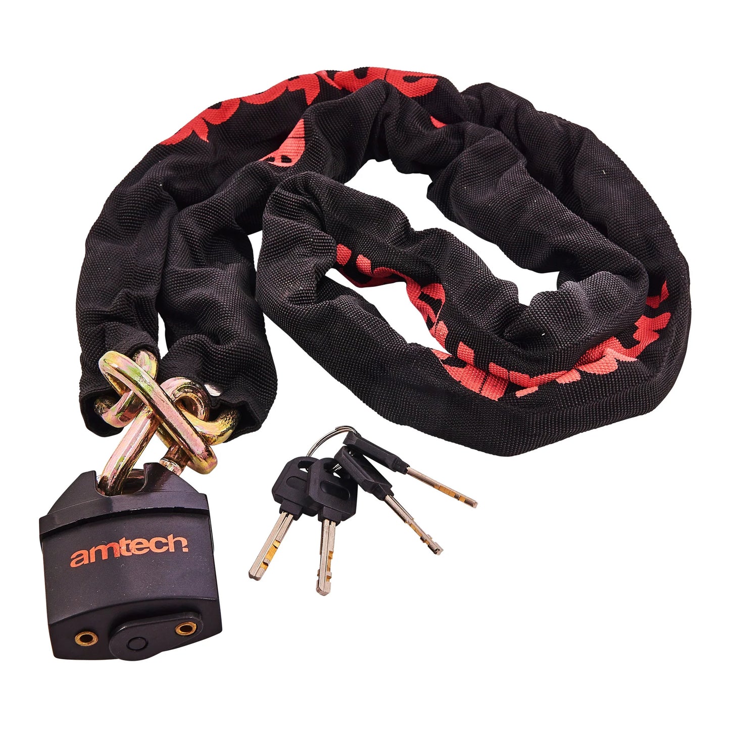 180Cm (72") Sleeved Chain Lock With Square Links