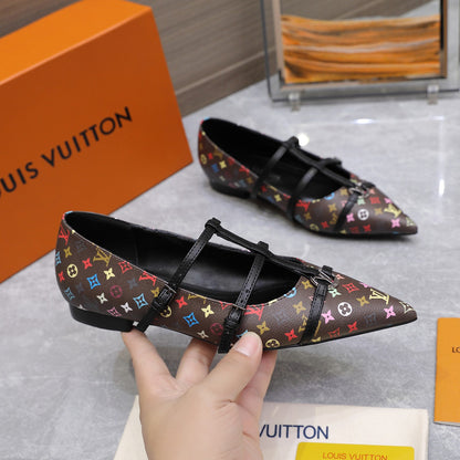 Lvv25ss new pointed-toe flat sandals 0725102306