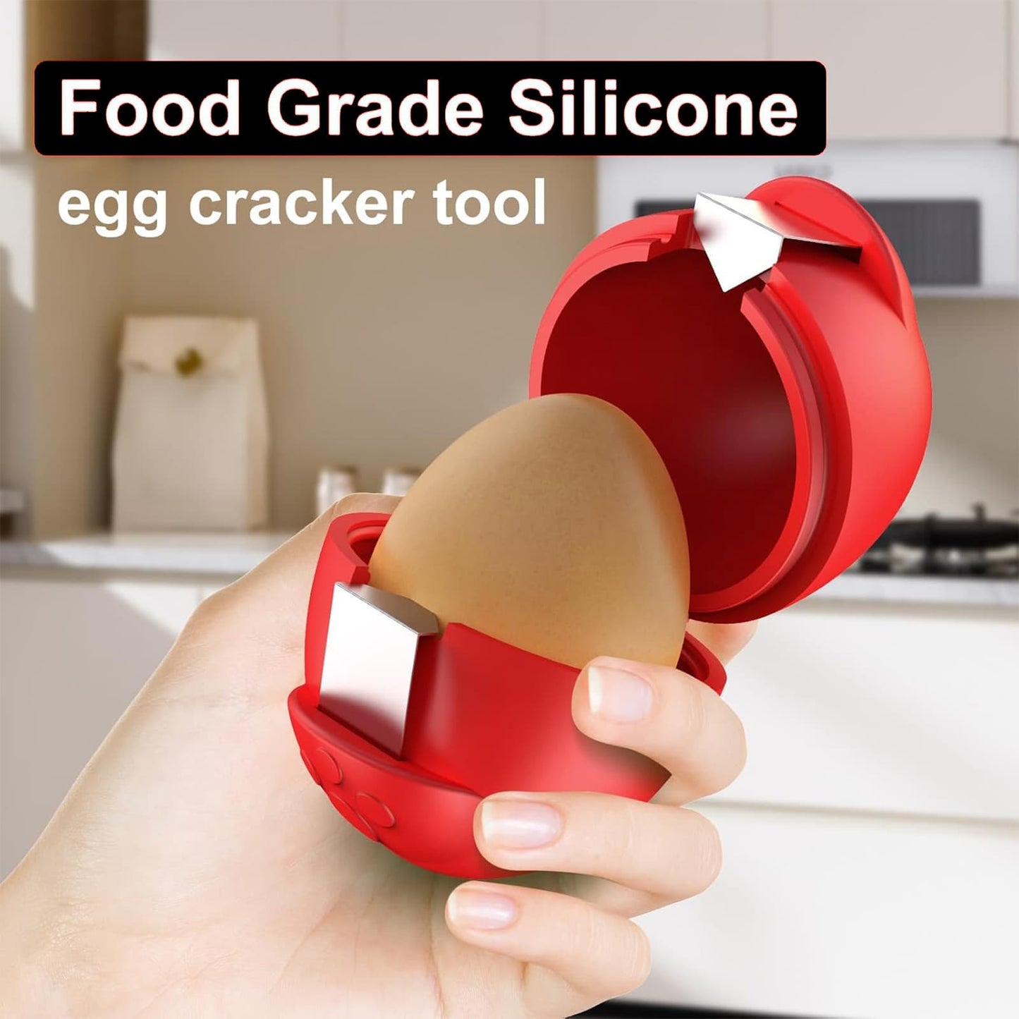 Egg Shell Opener 3-Pack – Clean Crack Every Time, No Shell Fragments