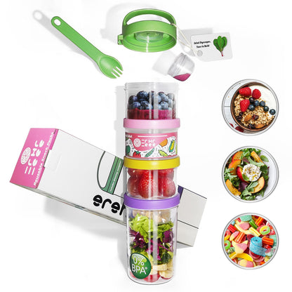 Formula Container To Go – 4 Stackable Twist-Lock Dispensers
