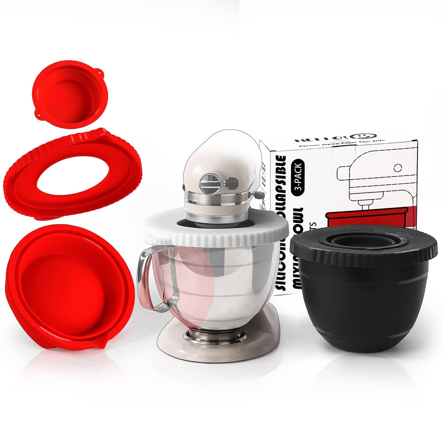 Silicone Bowl Liners for KitchenAid Stand Mixer – No More Splatter