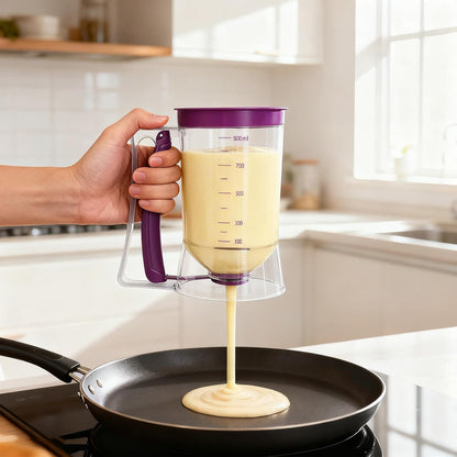Pancake Batter Dispenser – 4-Cup No-Drip Dispenser with Handle