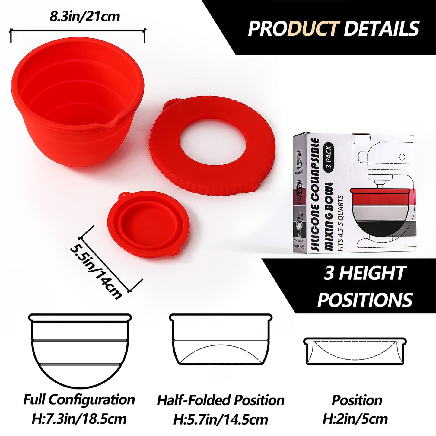 Silicone Bowl Liners for KitchenAid Stand Mixer – No More Splatter