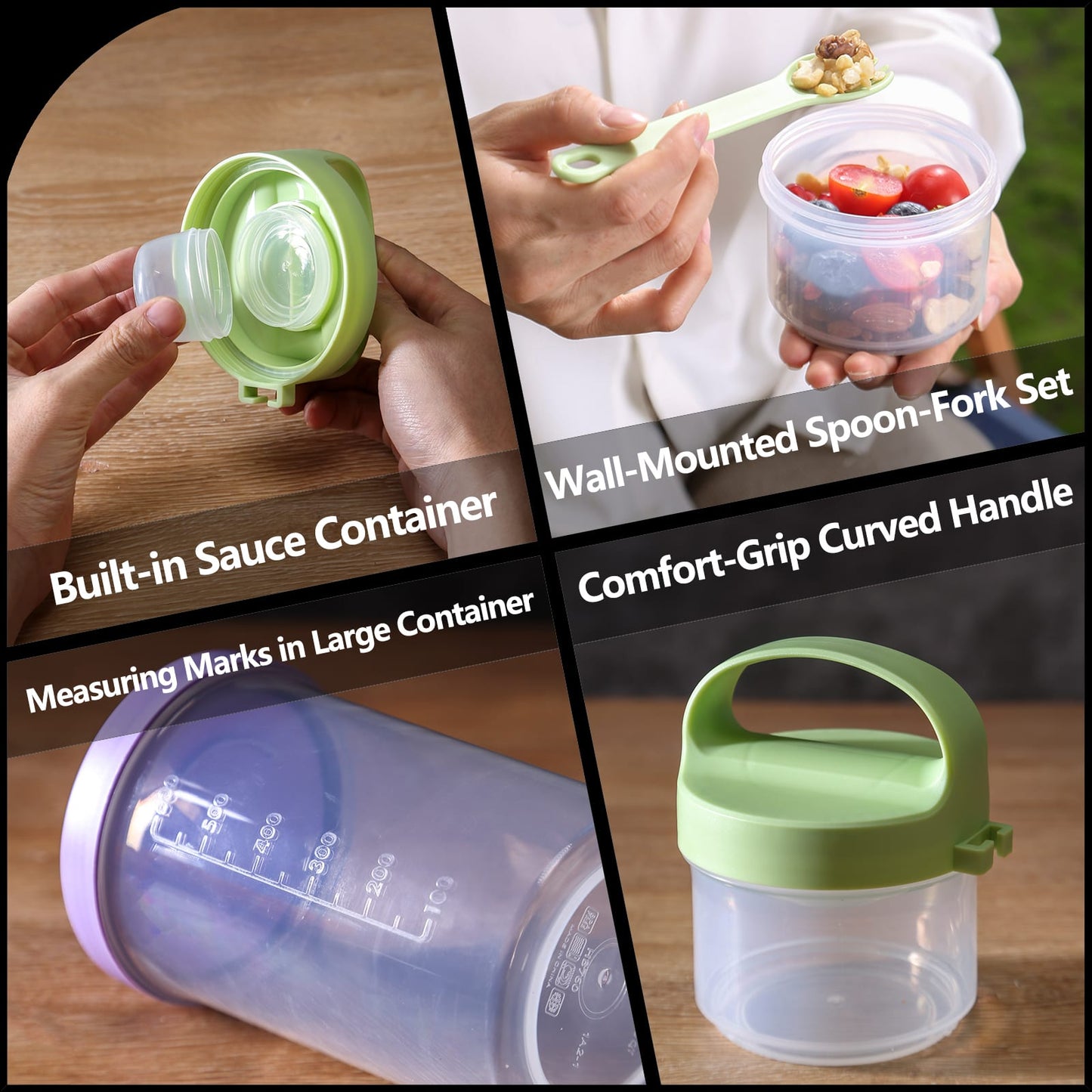 Formula Container To Go – 4 Stackable Twist-Lock Dispensers