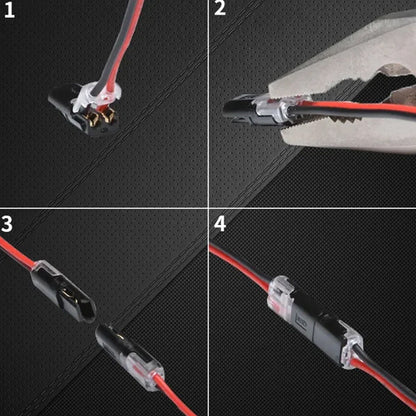 Double plug connector with locking latch
