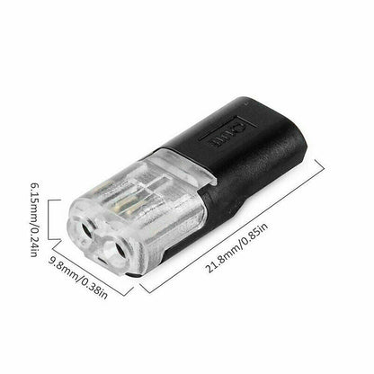 Double plug connector with locking latch